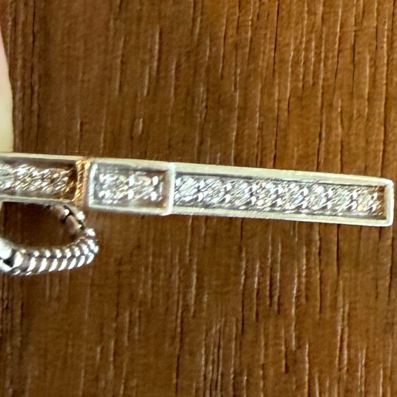 DAVID YURMAN DIAMOND 0.78CTW PAVÉ STERLING SILVER 925 CROSS PENDANT NECKLACE - Picture 9 of 12